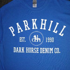 White on Blue Park Hill DarkHorse Denim collection